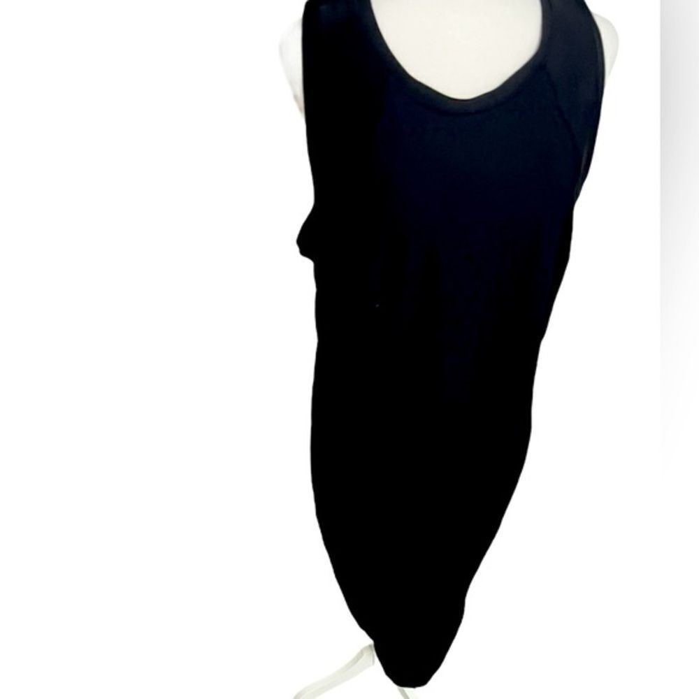 Athleta midi dress, black, size XL scuba feel style zipper in back - Picture 8 of 11